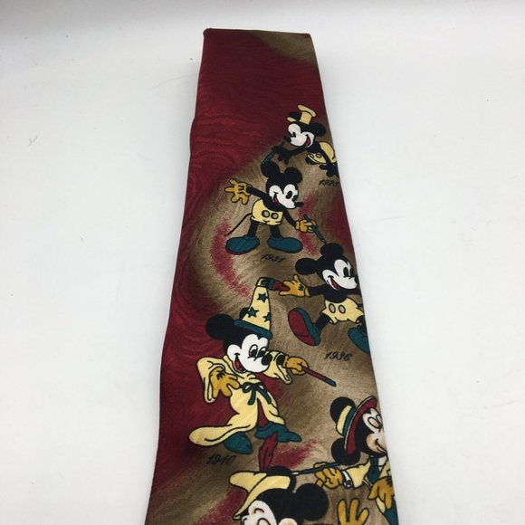 Disney Mickey Mouse Tie Through the Years 57" Long 4" Wide 556306-7965 - Picture 7 of 8
